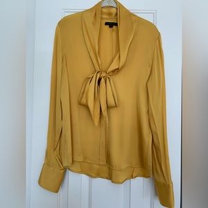 Rachel Zoe Women’s Gold Silk Blouse Size 6